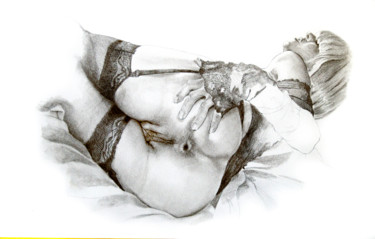 Dessin intitulée "Garters, Lace and A…" par Giorgio Verona, Œuvre d'art originale, Autre