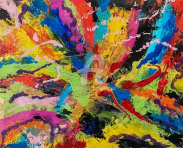 Pittura intitolato "Abstract 04" da Giorgos Ncl, Opera d'arte originale, Acrilico