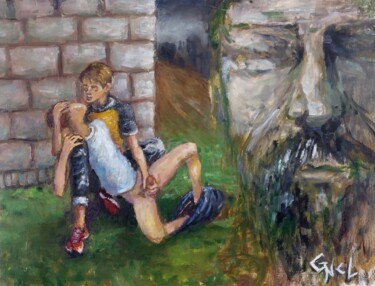 Painting titled "Youth lives once" by Giorgos Ncl, Original Artwork, Oil