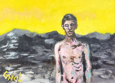 Malerei mit dem Titel "Yellow" von Giorgos Ncl, Original-Kunstwerk, Acryl