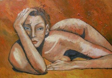 Painting titled "L'assenza" by Giosi Costan, Original Artwork, Oil