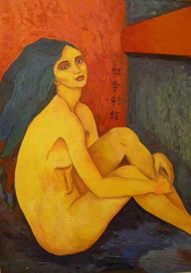 Картина под названием "Shiki sai kan" - Giosi Costan, Подлинное произведение искусства, Масло