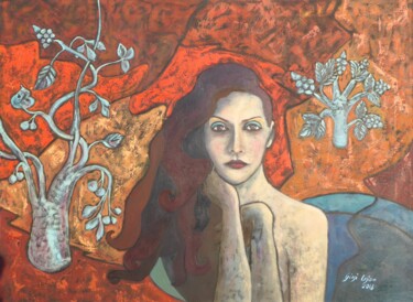 Painting titled "Enigma" by Giosi Costan, Original Artwork, Oil