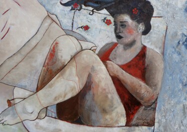 「Leggerezza di essere」というタイトルの絵画 Giosi Costanによって, オリジナルのアートワーク, オイル