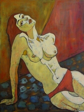 Painting titled "Anna" by Giosi Costan, Original Artwork, Oil