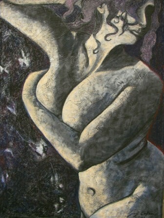 Pittura intitolato "Raggi di luna" da Giosi Costan, Opera d'arte originale, Olio