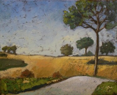 Painting titled "Pesaggio toscano 2" by Giosi Costan, Original Artwork, Oil