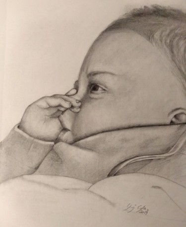 Disegno intitolato "Disegno N. 2019014" da Giosi Costan, Opera d'arte originale, Grafite