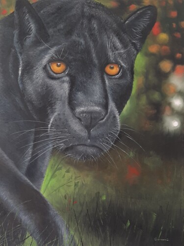 绘画 标题为“Panther” 由Giovana Cesca, 原创艺术品, 油