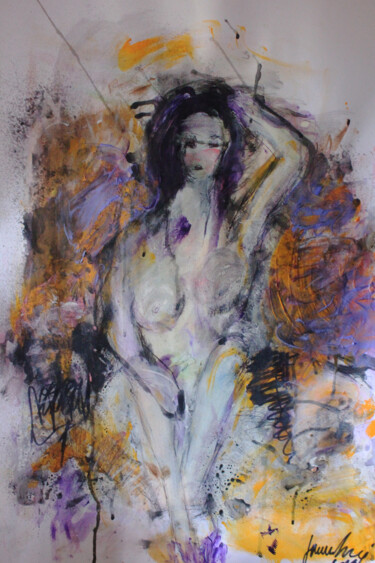 Peinture intitulée "Donna pensante" par Giovanna Crescenzi, Œuvre d'art originale, Acrylique