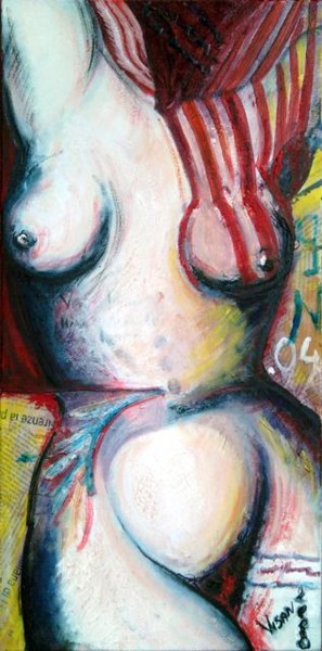 Painting titled "Il dolore" by Giovanna, Original Artwork, Oil