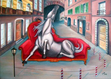 Painting titled "Transito" by Giovanna, Original Artwork, Oil