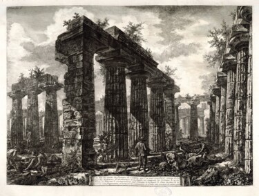 Printmaking titled "Vue de l'ancienne v…" by Giovanni Battista Piranesi, Original Artwork, Engraving