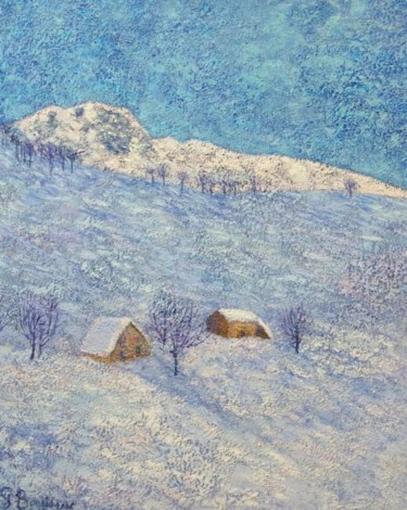 Pittura intitolato "Nevicata a San Carlo" da Giovanni Boggio, Opera d'arte originale