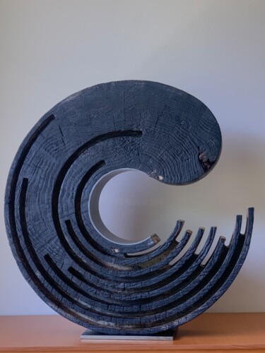 Sculpture titled "Enso-" by Giovanni Capelletti, Original Artwork, Wood