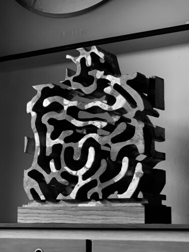雕塑 标题为“Bacterio” 由Giovanni Capelletti, 原创艺术品, 木