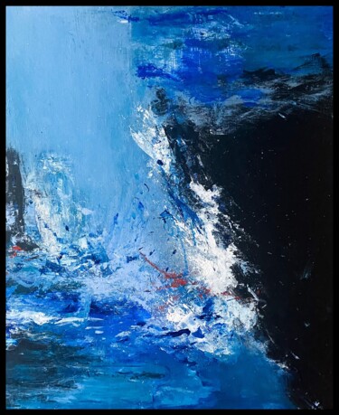 Painting titled "almost blues, Homma…" by Giovanni.D, Original Artwork, Acrylic Mounted on Wood Stretcher frame