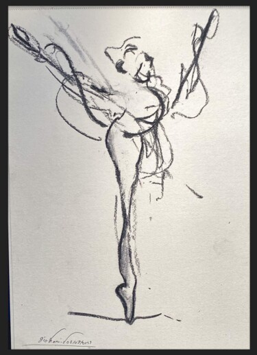 Drawing titled "la danseuse ( the d…" by Giovanni.D, Original Artwork, Charcoal