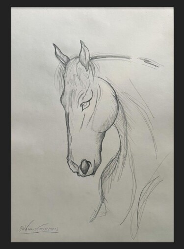 Drawing titled "horse I" by Giovanni.D, Original Artwork, Pencil
