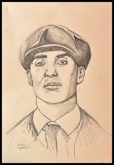 Drawing titled "Tom shelby" by Giovanni.D, Original Artwork, Pencil