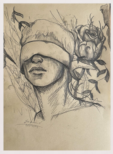Dibujo titulada "L’amour rend aveugle" por Giovanni.D, Obra de arte original, Grafito