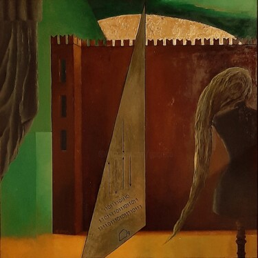 Peinture intitulée "La macchina di Turi…" par Giovanni Greco, Œuvre d'art originale, Huile