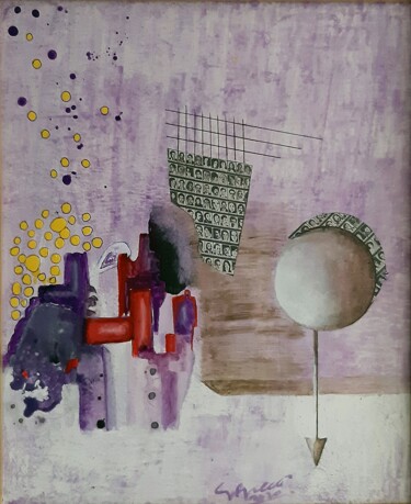 Painting titled "I tempi che durano" by Giovanni Greco, Original Artwork, Enamel