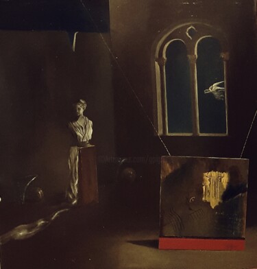Pintura intitulada "L'eterno precario d…" por Giovanni Greco, Obras de arte originais, Óleo