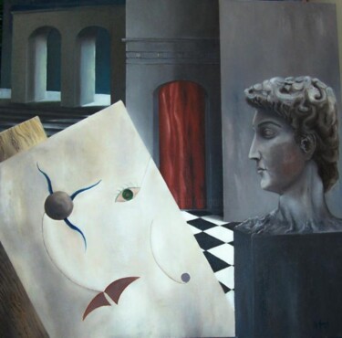 Painting titled "Passaggi incontrove…" by Giovanni Greco, Original Artwork, Oil