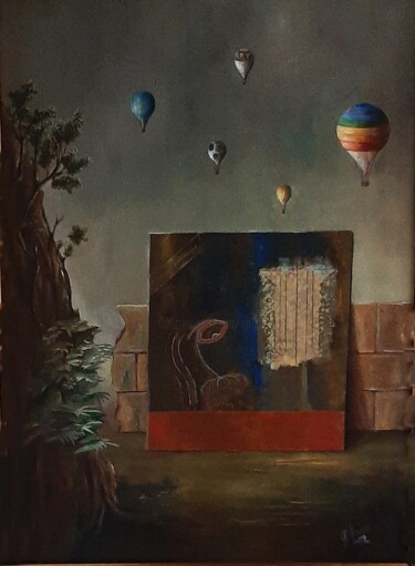 Malerei mit dem Titel "Momento trascendent…" von Giovanni Greco, Original-Kunstwerk, Öl