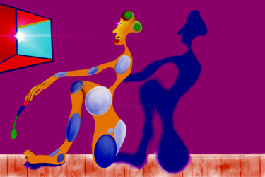 Цифровое искусство под названием "L'artista" - Giovanni Merola, Подлинное произведение искусства, Цифровая живопись
