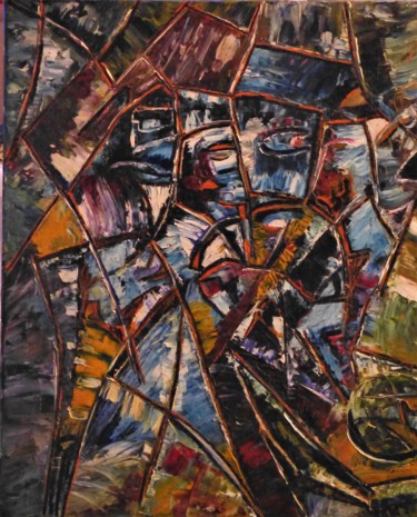 Peinture intitulée "Le Prisonnier" par Giovanni Rizzo, Œuvre d'art originale, Huile Monté sur Châssis en bois