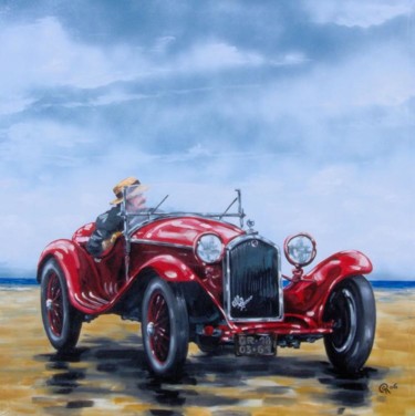 Painting titled "Auto Rossa" by Giovanni Rosazza, Original Artwork