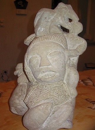 Sculpture titled "le songe" by Giovanni Giambra, Original Artwork, Stone