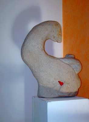 Sculpture titled "surnaturel" by Giovanni Giambra, Original Artwork, Stone