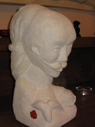 Escultura intitulada "sage" por Giovanni Giambra, Obras de arte originais, Pedra
