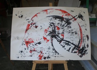 Painting titled "cercle de vie" by Giovanni Giambra, Original Artwork