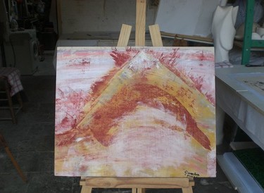 Painting titled "eruption" by Giovanni Giambra, Original Artwork