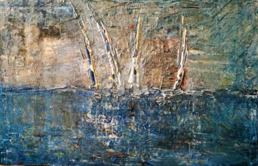 Pittura intitolato "Infinito mare" da Giovanni Battista Cau, Opera d'arte originale, Acrilico