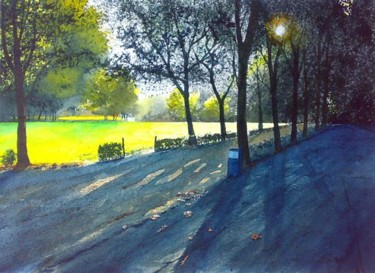 Painting titled "cascine 5" by Giovanni Fortunato, Original Artwork