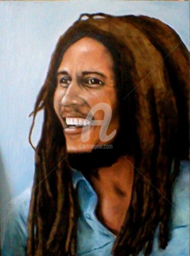 Painting titled "Bob Marley" by Giovanni Perdicchia, Original Artwork