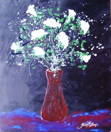 Painting titled "Rosas Brancas." by Giov. D' And., Original Artwork
