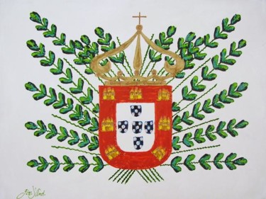 Peinture intitulée "Bandeira do Domínio…" par Giov. D' And., Œuvre d'art originale