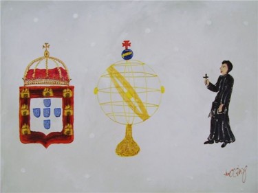 Pintura intitulada "Bandeira para a Índ…" por Giov. D' And., Obras de arte originais
