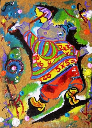 Pintura intitulada "Quindim Dançando na…" por Giov. D' And., Obras de arte originais