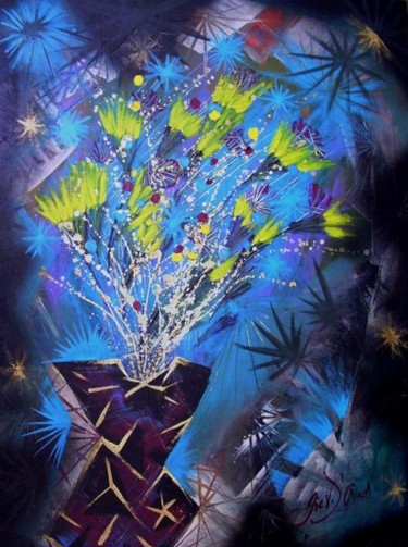 Peinture intitulée "Flores-Luz" par Giov. D' And., Œuvre d'art originale