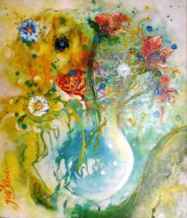 Painting titled "Vaso de Flores ao A…" by Giov. D' And., Original Artwork, Acrylic