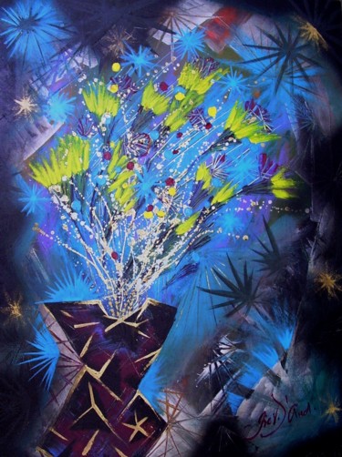 Pintura intitulada "Flores Luz" por Giov. D' And., Obras de arte originais, Acrílico