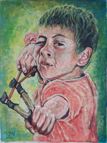 Pintura titulada "I'm bad!" por Giorgos Zerbas, Obra de arte original, Otro