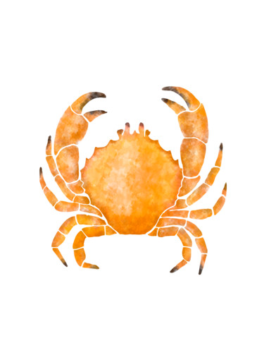 Digital Arts titled "poster-crabe.jpg" by Jean Paul Fusay, Original Artwork, Digital Painting